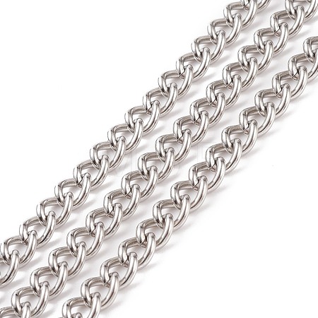 Non-Tarnish 201 Stainless Steel Cuban Link Chains CHS-L001-51-1.7mm-1