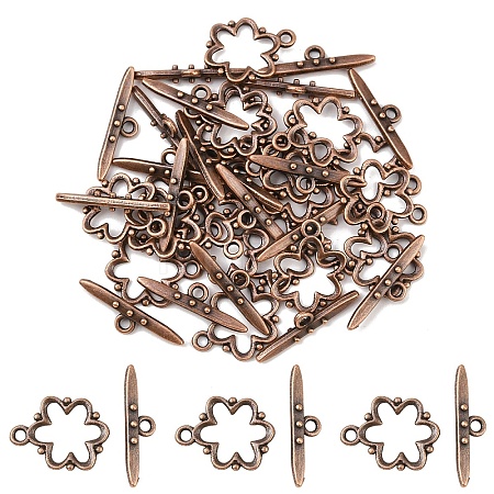 20Pcs Alloy Toggle Clasps TIBE-YW0001-98R-1