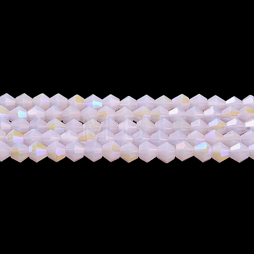 Imitation Jade Electroplate Glass Beads Strands GLAA-F029-J4mm-D02-1