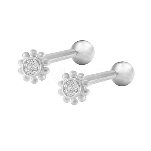 S925 Silver Sunflower Stud Earrings Fashionable Sweet Cute Earrings QP3118-2-1
