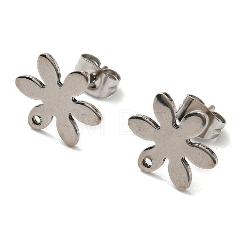 Non-Tarnish 201 Stainless Steel Stud Earrings Finding STAS-B045-11P-1