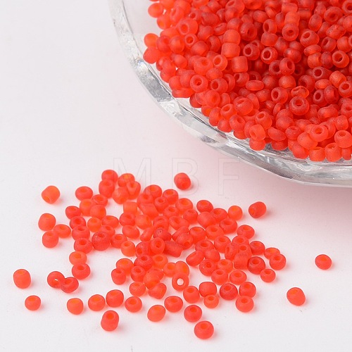 12/0 Frosted Round Glass Seed Beads X-SEED-A008-2mm-M5-1