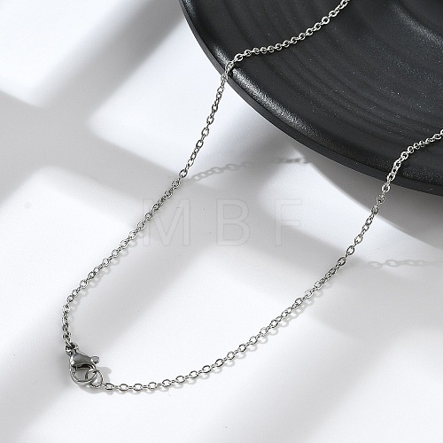 Non-Tarnish 304 Stainless Steel Cable Chains Necklace for Men Women NJEW-N050-A02-S15-1