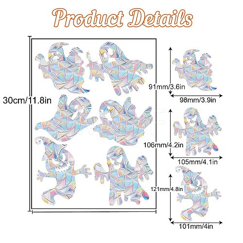 Halloween Rainbow Prism Electrostatic Window Stickers PW-WGB3250-03-1