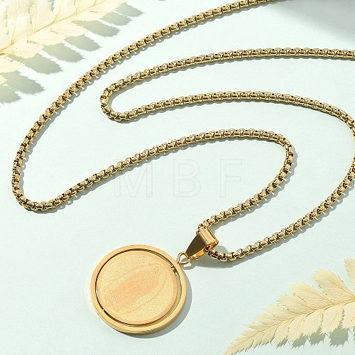 304 Stainless Steel Pendant Necklaces NJEW-Z058-01G-1