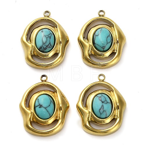 Dyed Synthetic Turquoise Pendants STAS-H438-10G-03-1