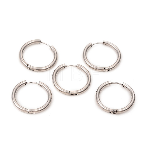 Tarnish Resistant 201 Stainless Steel Huggie Hoop Earrings EJEW-L250-01F-P-1