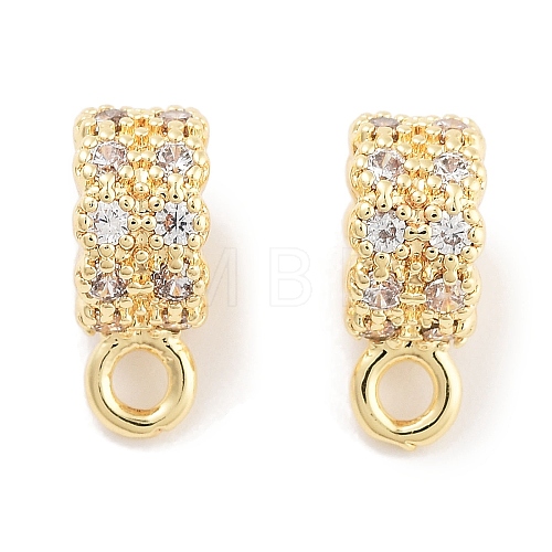 Brass with Cubic Zirconia Pendants KK-P271-07G-1