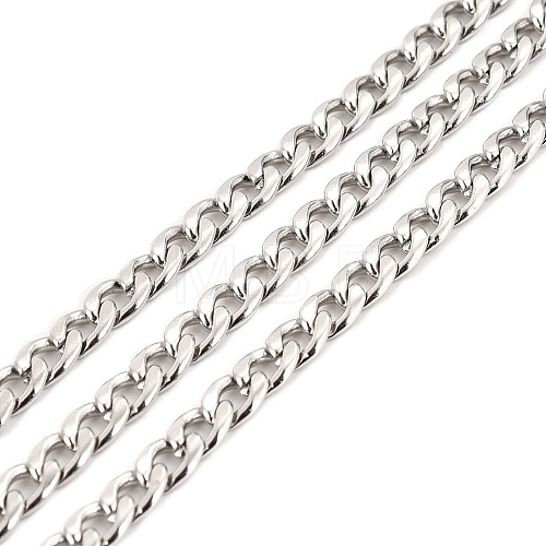 304 Stainless Steel Cuban Link Chains CHS-K016-02B-P-1