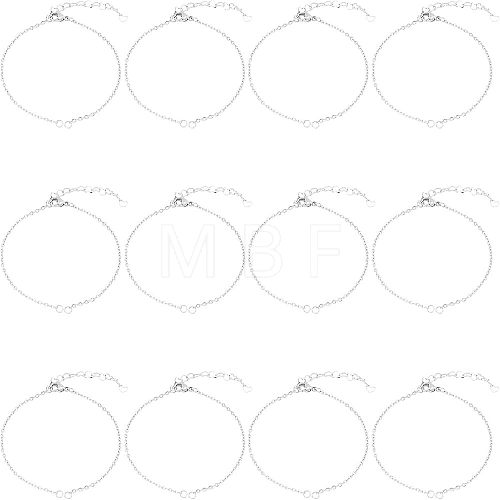 Unicraftale 12Pcs 304 Stainless Steel Box Chains/Venice Chains Bracelets Making MAK-UN0001-18-1