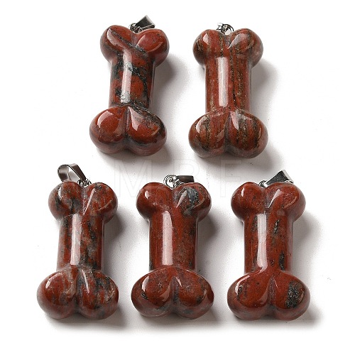 Natural Red Labradorite Pendants G-K353-02P-02-1