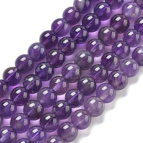 Natural Amethyst Beads Strand GSR6mmC062-2-1