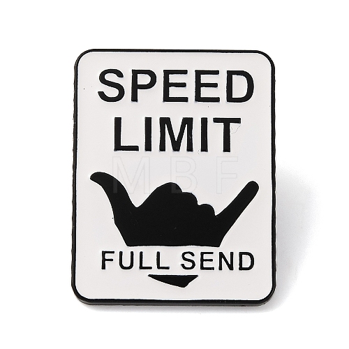 Speed Limit Alloy Enamel Pins JEWB-A024-05-1