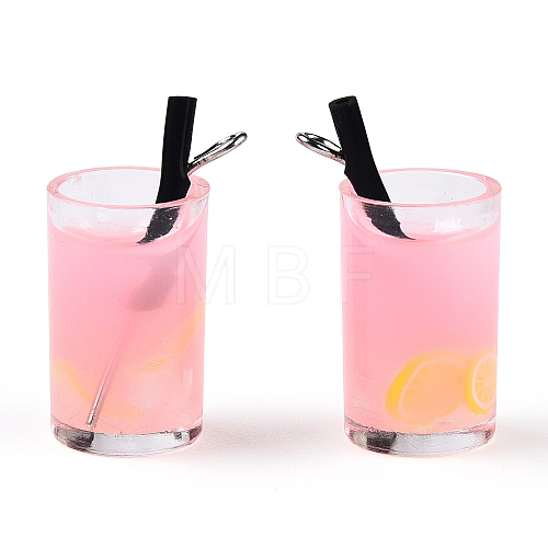 Plastic Imitation Drink Pendants CRES-S359-13D-1-1