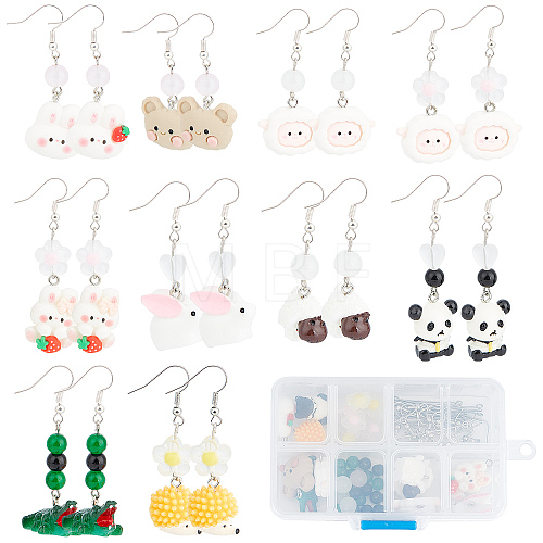 DIY Animal Dangle Earring Making Kit DIY-SC0021-54-1