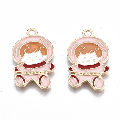 Light Gold Plated Alloy Pendants ENAM-T009-72B-RS-1