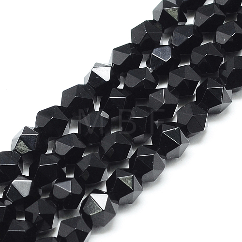 Natural Black Onyx Beads Strands G-S149-02-10mm-1