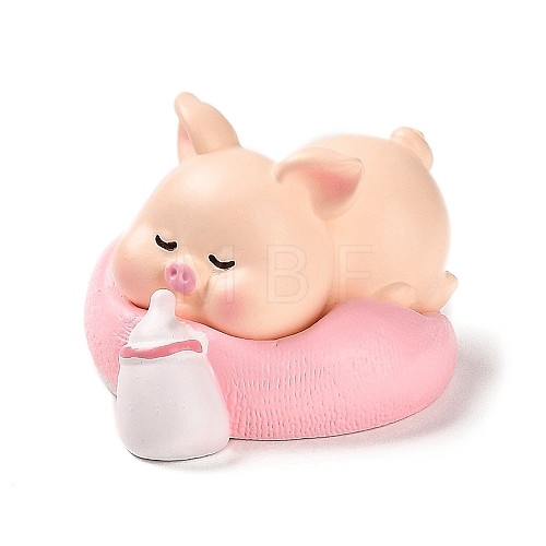 Resin Sleep Animal Figurines Ornament DJEW-Z003-02B-1