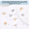 32Pcs 2 Colors Brass Stud Earring Findings KK-DC0001-36-4