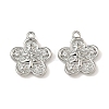 Christmas Brass Micro Pave Clear Cubic Zirconia Pendants KK-A280-03G-P-1