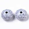 Crackle Opaque Acrylic Beads CACR-N003-25-2