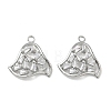 Brass Micro Pave Clear Cubic Zirconia Pendants KK-C259-02P-1