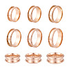 Yilisi 6Pcs 6 Size 201 Stainless Steel Grooved Finger Ring Settings FIND-YS0001-11-10