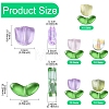 Spray Painted Transparent Glass Beads GLAA-YW0003-76-2