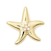 Brass ABS Plastic Pearl Pendants KK-H529-41G-1