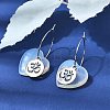 Natural & Synthetic Gemstone & 304 Stainless Steel Hoop Earrings for Women EJEW-G475-04P-3