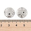 Brass Micro Pave Clear Cubic Zirconia Disc with Hamsa Hand Connector Charms KK-P300-24P-01-3