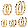 5 Pairs 5 Styles PVD Vacuum Plating 304 Stainless Steel Huggie Hoop Earrings for Women EJEW-ME0001-07-1