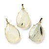 Natural Prehnite Pendants G-U002-01G-H-1