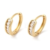 Clear Cubic Zirconia Hoop Earrings EJEW-G348-10G-1