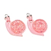 Transparent & Opaque Resin Pendants RESI-P048-02-2