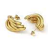 PVD Vacuum Plating 201 Stainless Steel Stud Earrings for Women EJEW-F345-02G-2