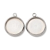 Non-Tarnish 304 Stainless Steel Pendant Cabochon Settings LS-X-STAS-K202-03E-P-2