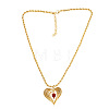 Valentine's Day Brass Pave Cubic Zirconia Pendant Necklaces WGC33B4-01-2