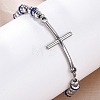 201 Stainless Steel Link Chain Bracelets BJEW-A032-01P-02-4