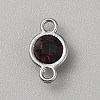 Faceted Glass Flat Round Connector Charms FIND-WH20042-56M-1