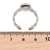Shell Shape 304 Stainless Steel Cuff Ring Components SA-CBA098D-04P-A-3