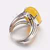 Dyed Natural Jade Wide Band Finger Rings RJEW-K224-A05-2