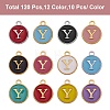 120Pcs 12 Colors Golden Plated Alloy Charms ENAM-SZ0001-64Y-2