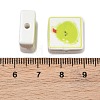 Printed Handmade Porcelain Beads PORC-G016-04O-3