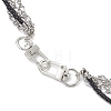 Summer 304 Stainless Steel Figaro Chain & Braided Leather Cord Chain Belts NJEW-C00034-4