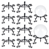 8Pcs 2 Styles Alloy Crystal Ball Display Bases AJEW-AR0005-66-1