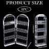 PS Plastic Earring Display Folding Screen Stands with 2 Folding Panels ODIS-WH0043-142B-02-2