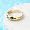 Teardrop Cubic Zirconia Solitaire Ring for Her RJEW-C017-10G-RS-2