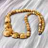 Natural Topaz Jade Faceted Bib Graduated Beaded Necklaces for Women NJEW-B128-01G-3