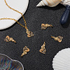 8Pcs Brass Micro Pave Cubic Zirconia Pendants KK-BBC0014-40-4